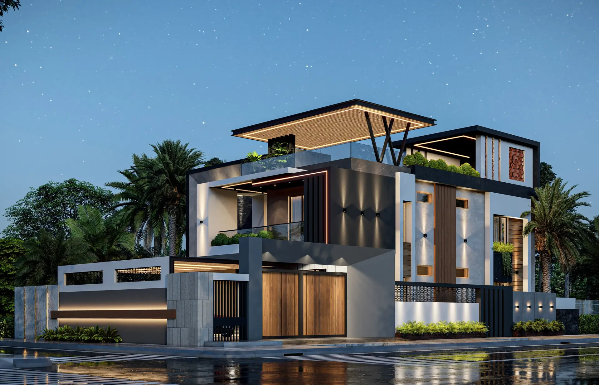 The Pergola Terrace House — front elevation