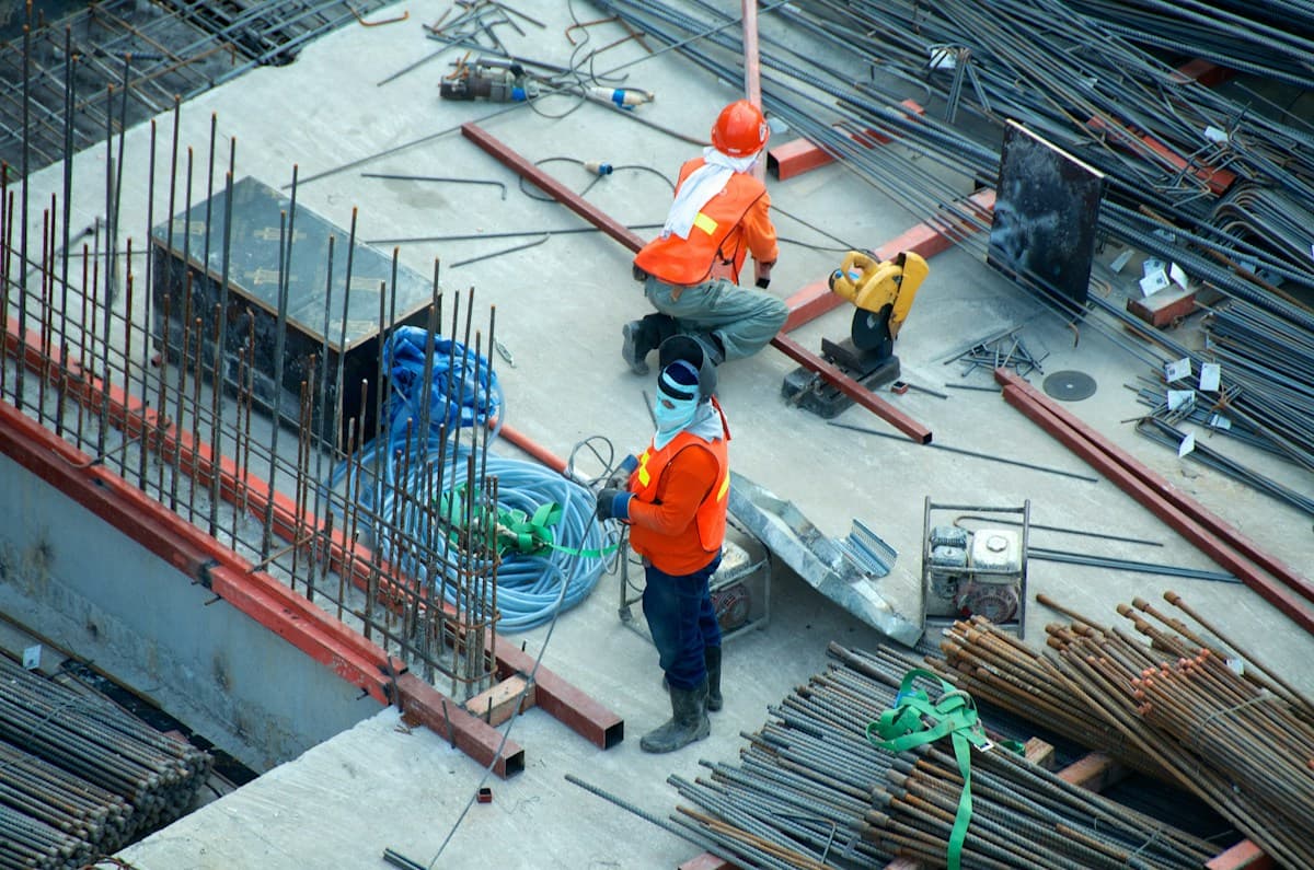 Civil work in progress — structure and masonry
